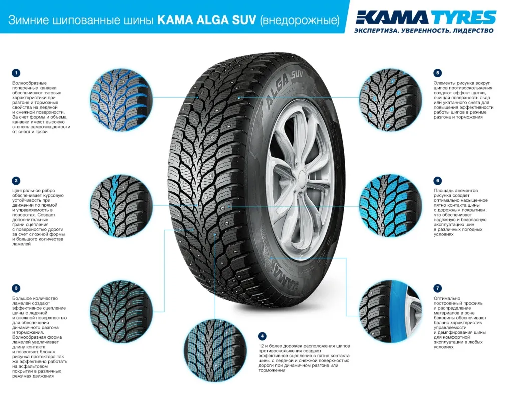 Зимние шипованные шины KAMA ALGA SUV (НК-532) 235/70 R16 в Ряжске Зимние шипованные шины KAMA ALGA SUV (НК-532) 235/70 R16 в Ряжске